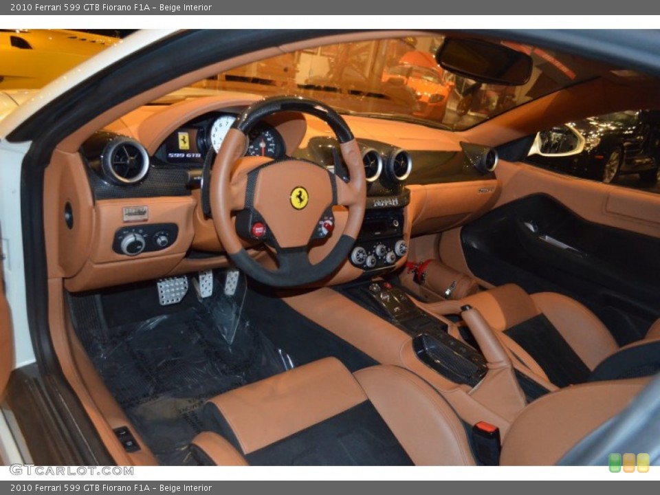 Beige 2010 Ferrari 599 GTB Fiorano Interiors