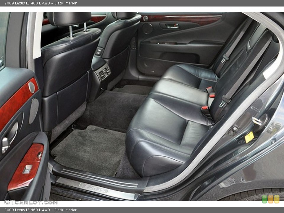 Black Interior Rear Seat for the 2009 Lexus LS 460 L AWD #69910991