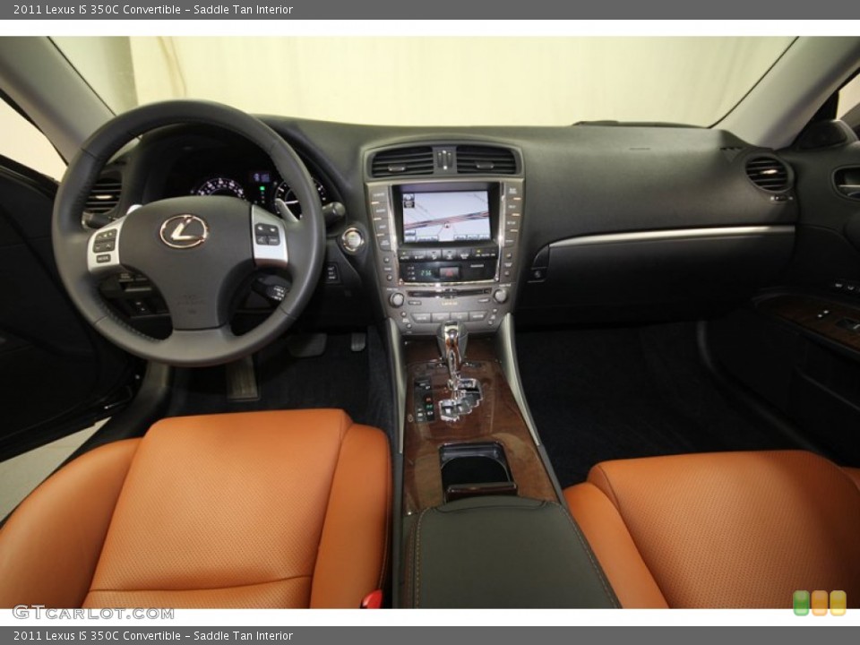 Saddle Tan Interior Dashboard for the 2011 Lexus IS 350C Convertible #69911297