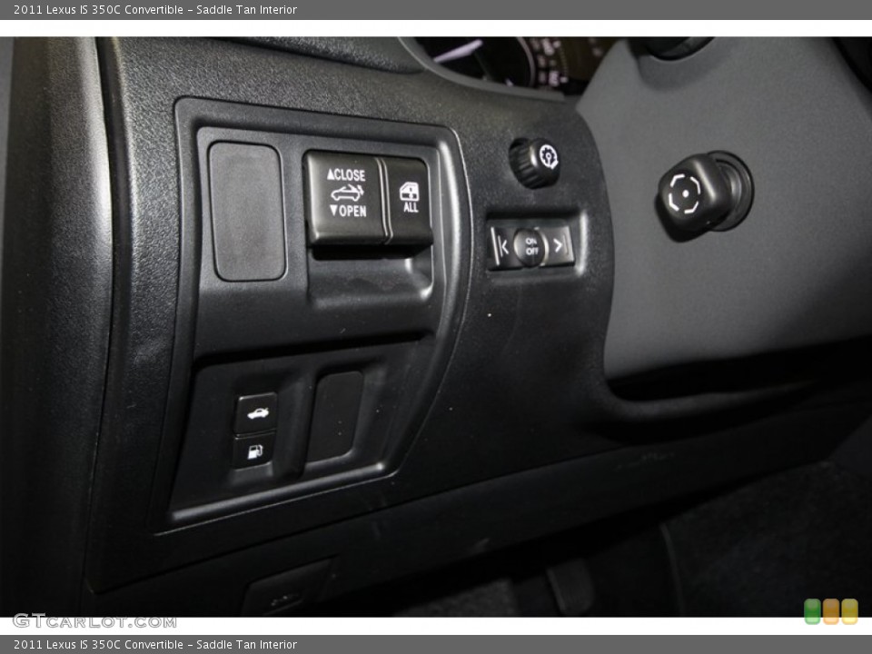 Saddle Tan Interior Controls for the 2011 Lexus IS 350C Convertible #69911552