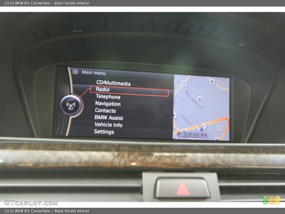 Black Novillo Interior Navigation for the 2010 BMW M3 Convertible #69912189