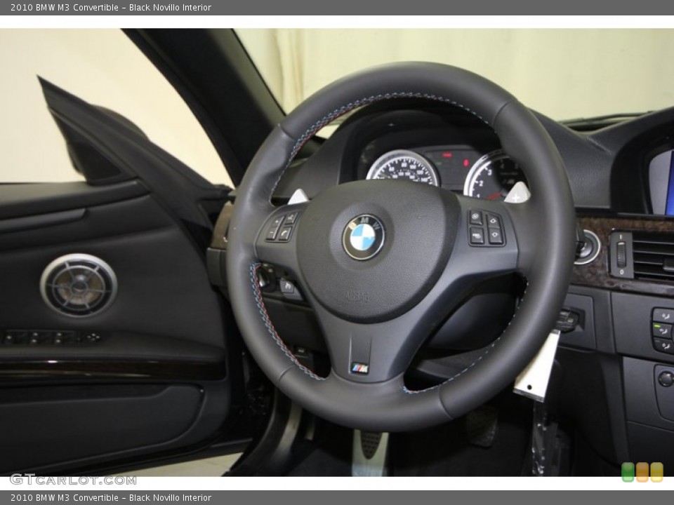 Black Novillo Interior Steering Wheel for the 2010 BMW M3 Convertible #69912268