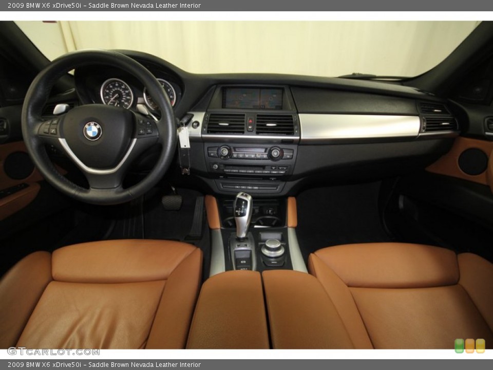 Saddle Brown Nevada Leather Interior Dashboard for the 2009 BMW X6 xDrive50i #69912761