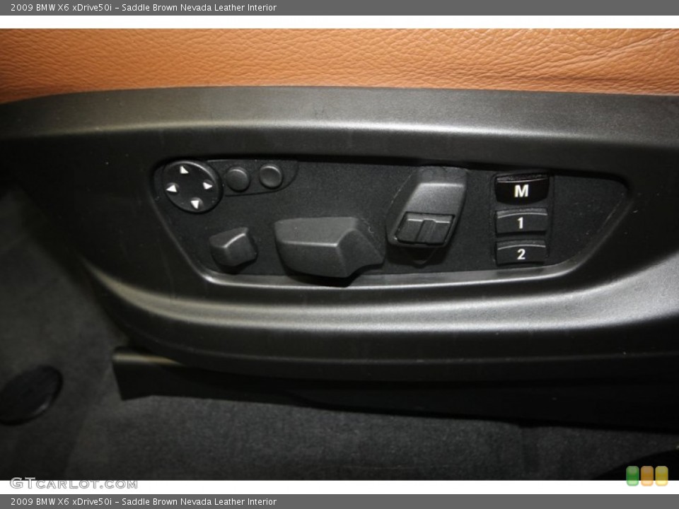 Saddle Brown Nevada Leather Interior Controls for the 2009 BMW X6 xDrive50i #69912863