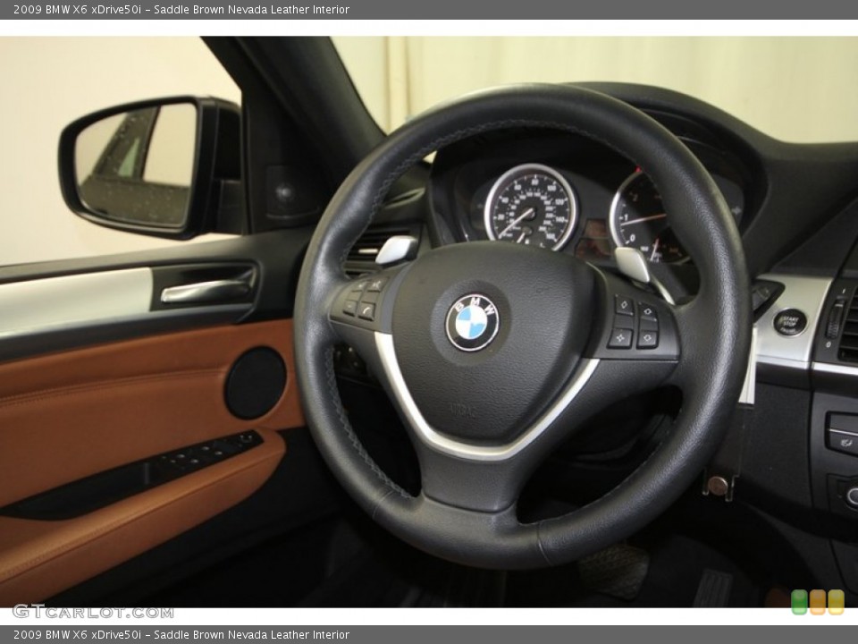 Saddle Brown Nevada Leather Interior Steering Wheel for the 2009 BMW X6 xDrive50i #69913007