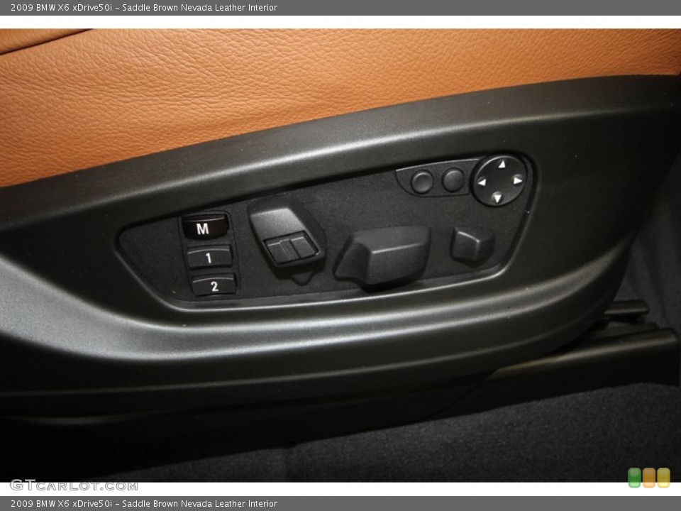 Saddle Brown Nevada Leather Interior Controls for the 2009 BMW X6 xDrive50i #69913103