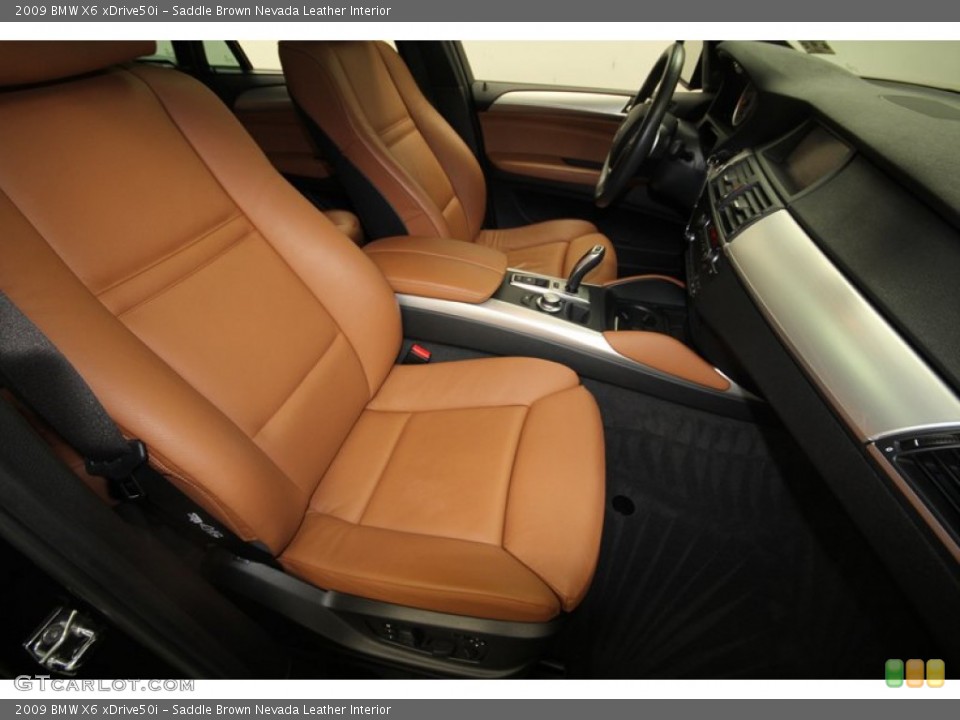 Saddle Brown Nevada Leather Interior Front Seat for the 2009 BMW X6 xDrive50i 69913122