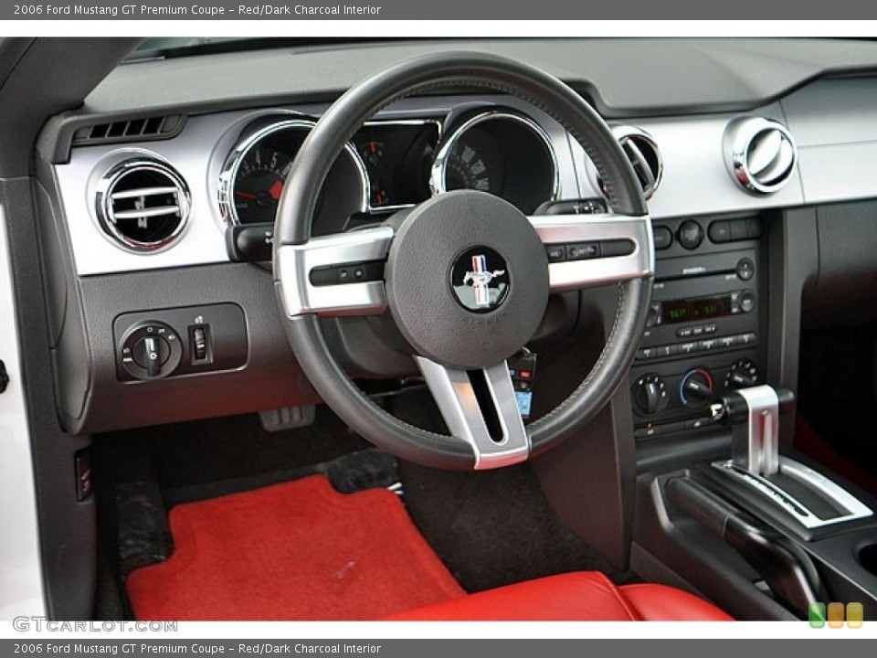 Red/Dark Charcoal Interior Dashboard for the 2006 Ford Mustang GT Premium Coupe #69913139