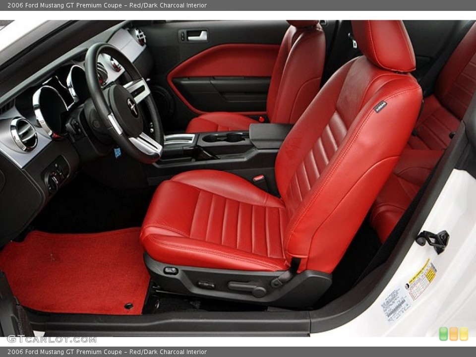 Red/Dark Charcoal Interior Front Seat for the 2006 Ford Mustang GT Premium Coupe #69913150