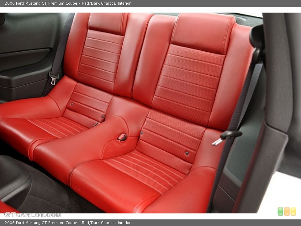 Red/Dark Charcoal Interior Rear Seat for the 2006 Ford Mustang GT Premium Coupe #69913169
