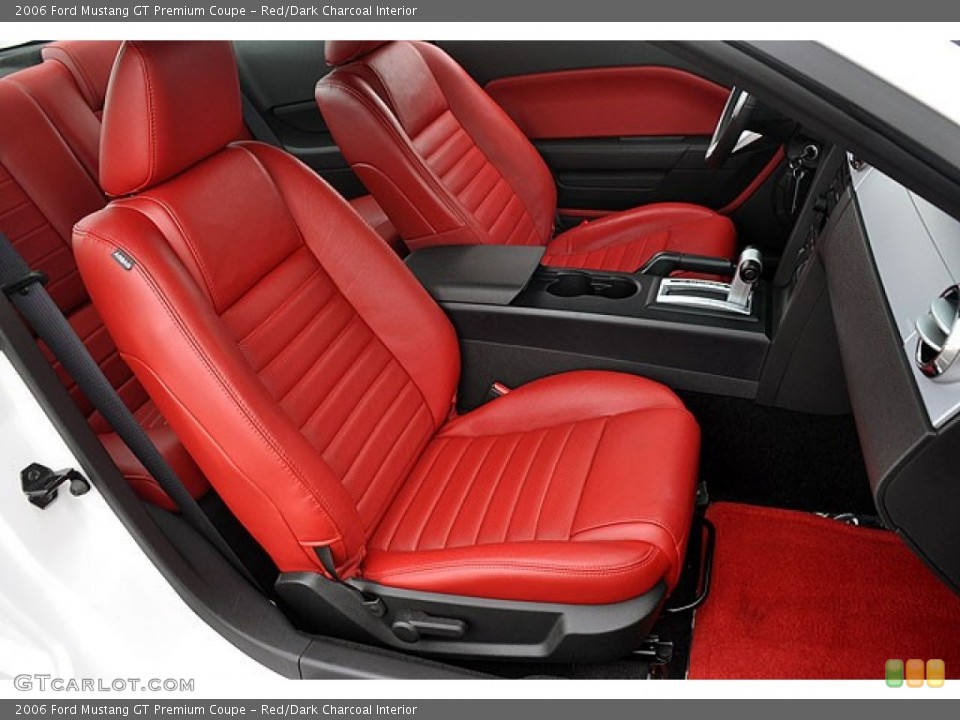 Red/Dark Charcoal Interior Front Seat for the 2006 Ford Mustang GT Premium Coupe #69913184
