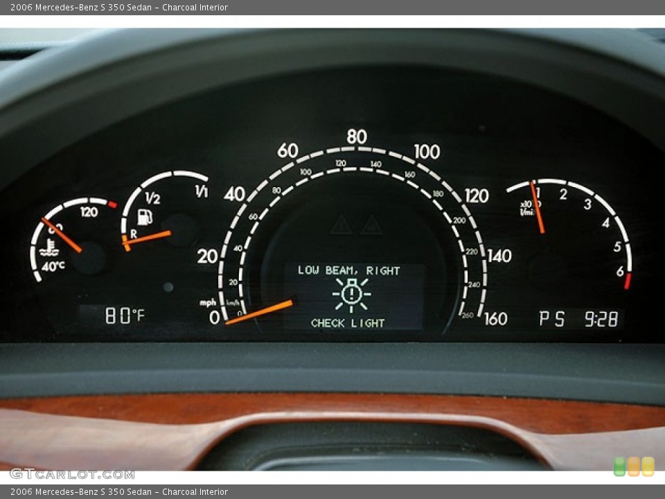 Charcoal Interior Gauges for the 2006 Mercedes-Benz S 350 Sedan #69913323