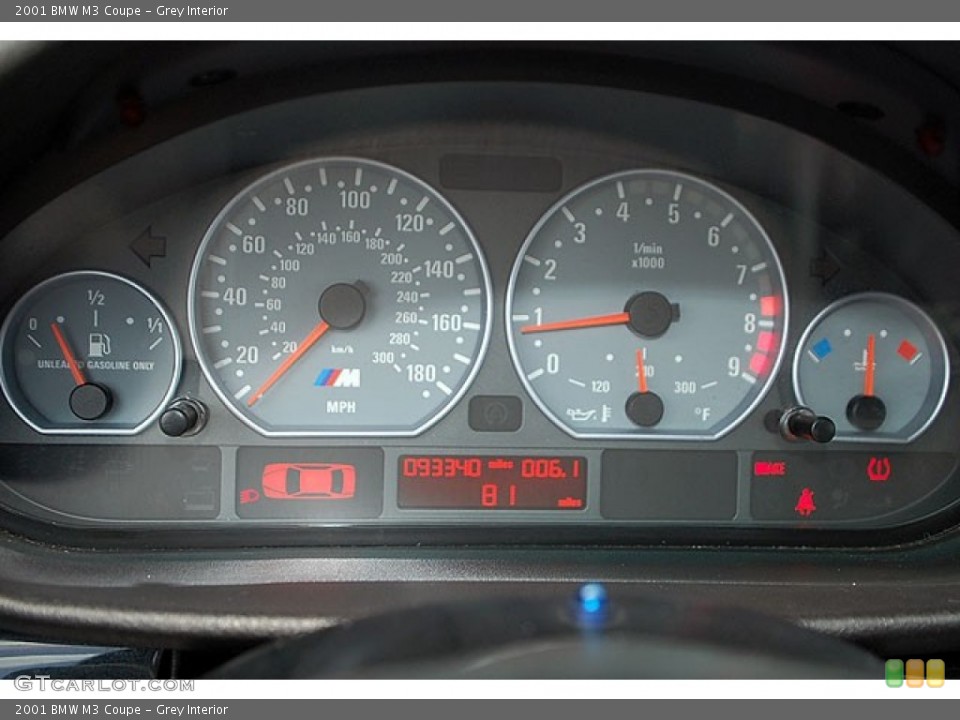 Grey Interior Gauges for the 2001 BMW M3 Coupe #69913532