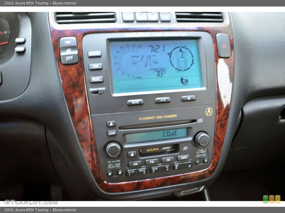 Ebony Interior Controls for the 2002 Acura MDX Touring #69913793