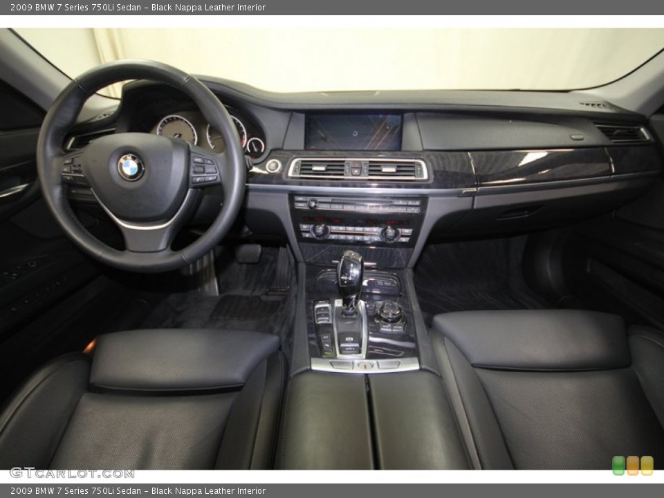 Black Nappa Leather Interior Dashboard for the 2009 BMW 7 Series 750Li Sedan #69915446
