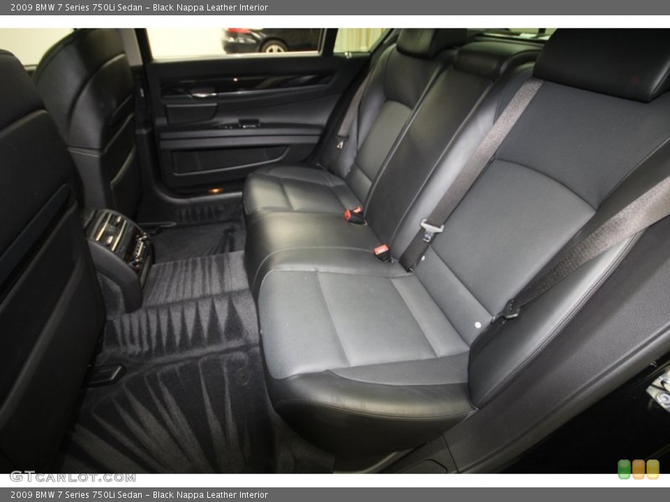Black Nappa Leather Interior Rear Seat for the 2009 BMW 7 Series 750Li Sedan #69915524