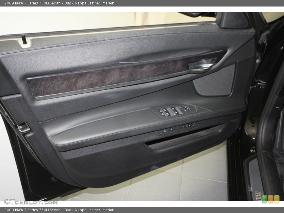 Black Nappa Leather Interior Door Panel for the 2009 BMW 7 Series 750Li Sedan #69915533
