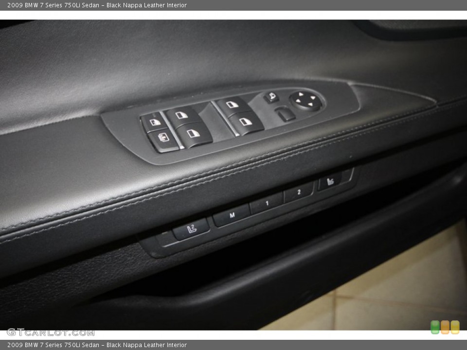 Black Nappa Leather Interior Controls for the 2009 BMW 7 Series 750Li Sedan #69915539