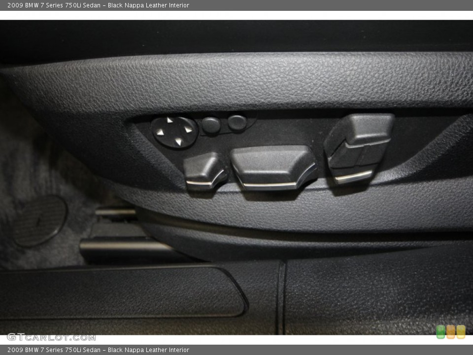 Black Nappa Leather Interior Controls for the 2009 BMW 7 Series 750Li Sedan #69915548