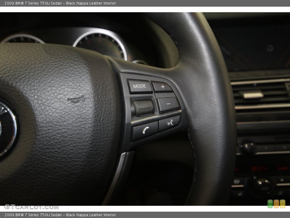 Black Nappa Leather Interior Controls for the 2009 BMW 7 Series 750Li Sedan #69915623