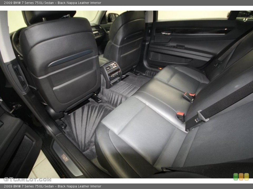 Black Nappa Leather Interior Rear Seat for the 2009 BMW 7 Series 750Li Sedan #69915653