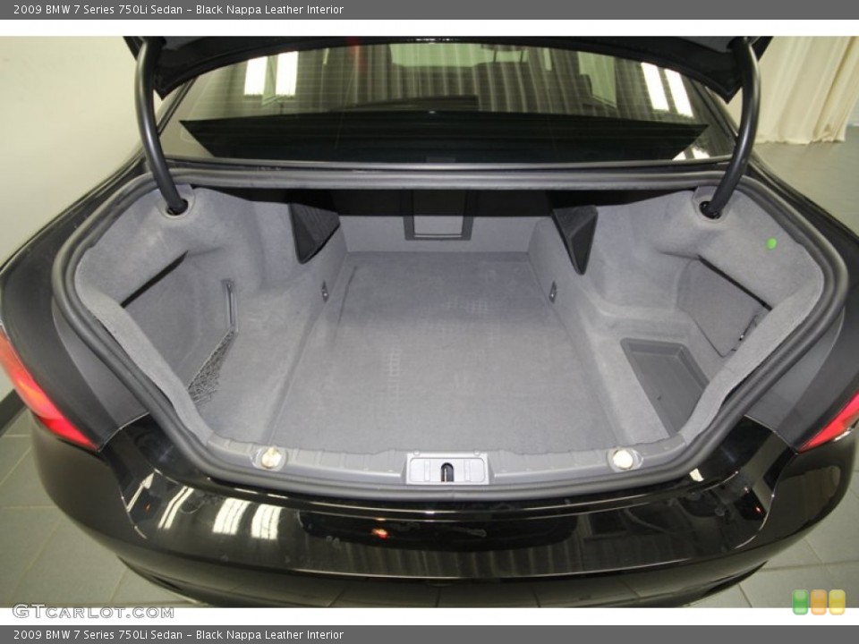 Black Nappa Leather Interior Trunk for the 2009 BMW 7 Series 750Li Sedan #69915710
