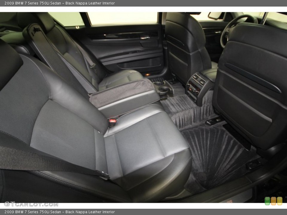 Black Nappa Leather Interior Rear Seat for the 2009 BMW 7 Series 750Li Sedan #69915729