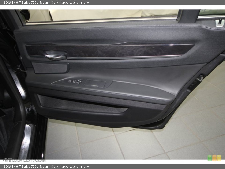 Black Nappa Leather Interior Door Panel for the 2009 BMW 7 Series 750Li Sedan #69915736
