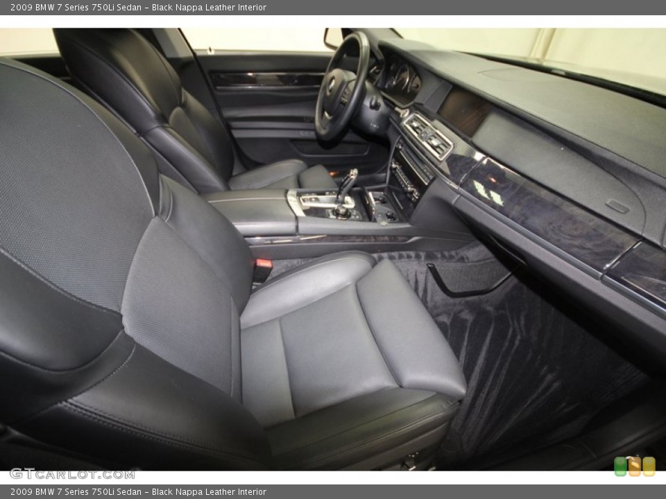 Black Nappa Leather Interior Front Seat for the 2009 BMW 7 Series 750Li Sedan #69915761