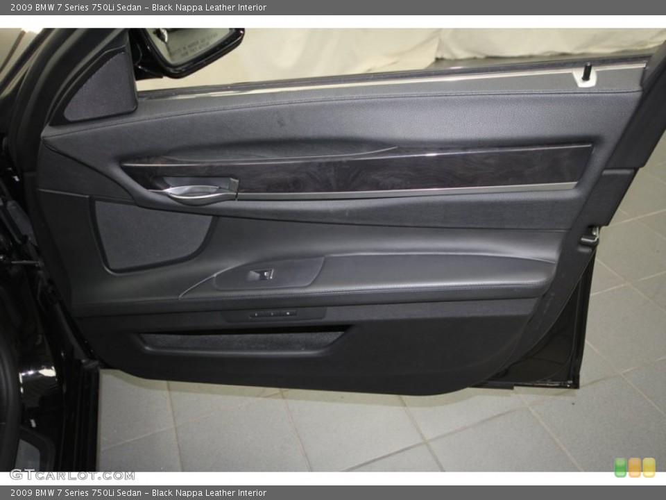Black Nappa Leather Interior Door Panel for the 2009 BMW 7 Series 750Li Sedan #69915779