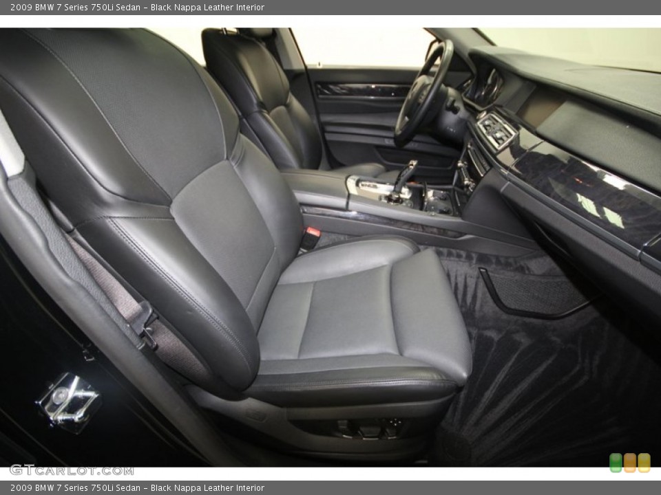 Black Nappa Leather Interior Front Seat for the 2009 BMW 7 Series 750Li Sedan #69915791