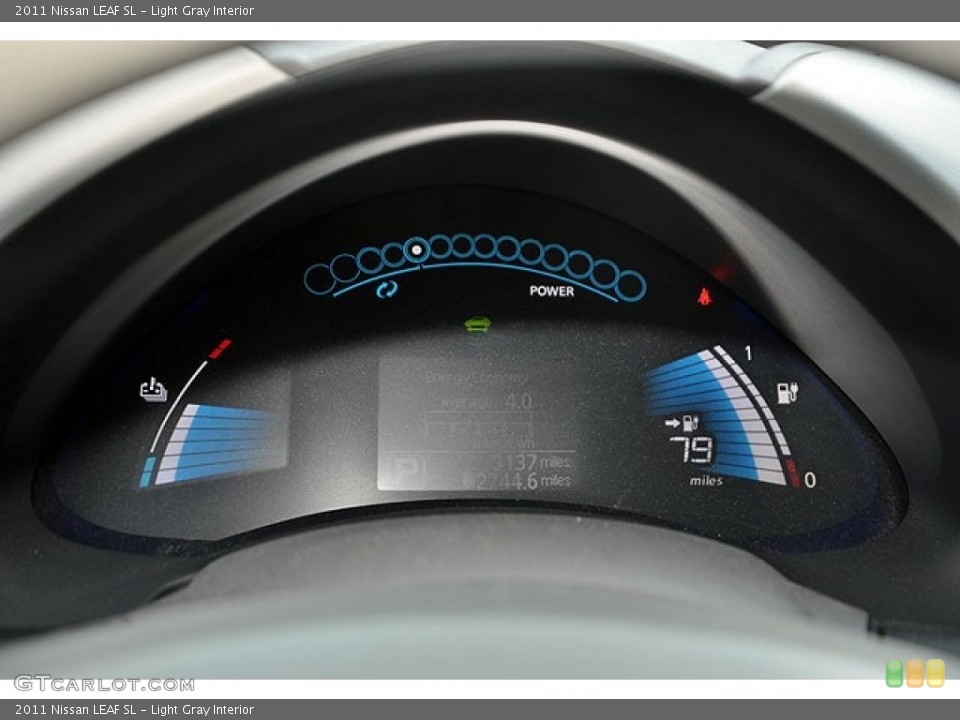 Light Gray Interior Gauges for the 2011 Nissan LEAF SL #69916454