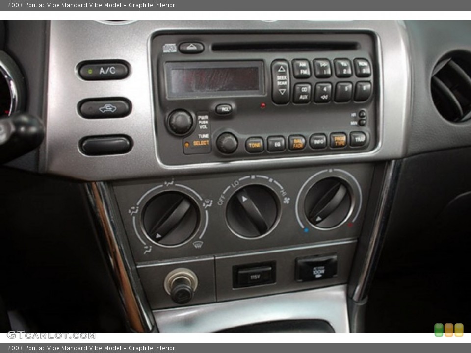 Graphite Interior Controls for the 2003 Pontiac Vibe  #69916643