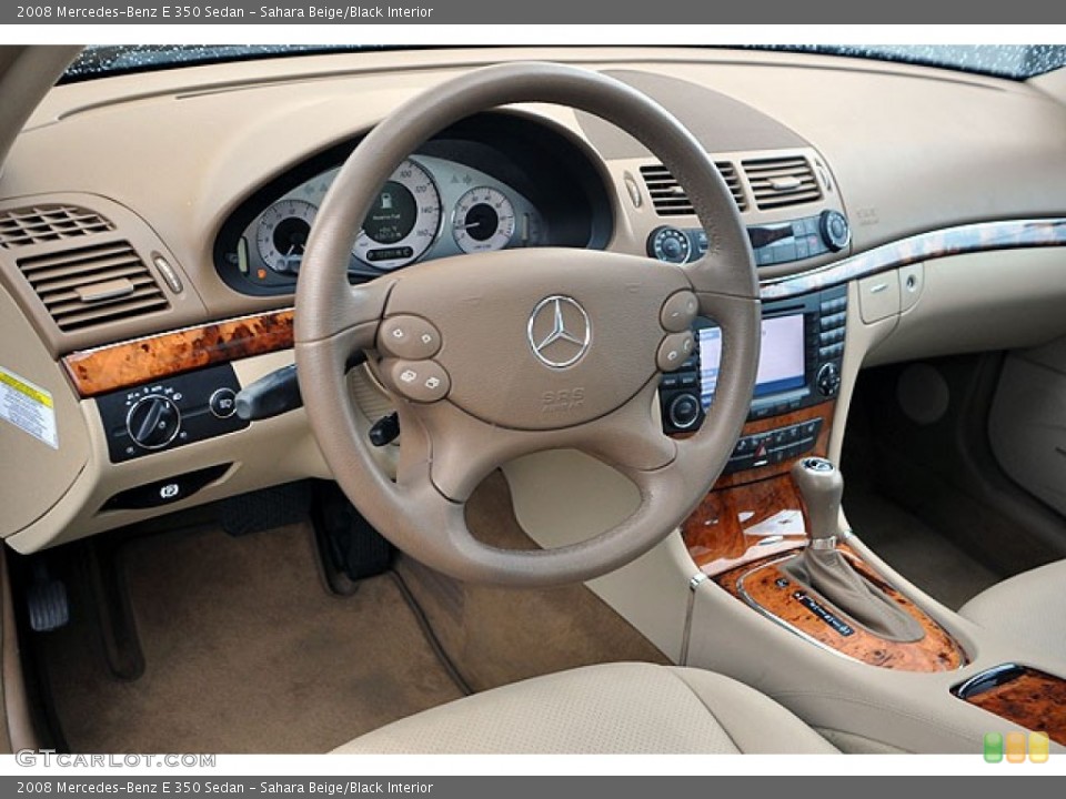 Sahara Beige/Black Interior Prime Interior for the 2008 Mercedes-Benz E 350 Sedan #69918159