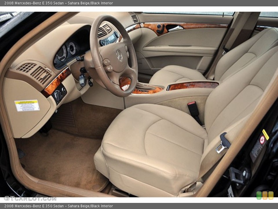 Sahara Beige/Black Interior Photo for the 2008 Mercedes-Benz E 350 Sedan #69918353