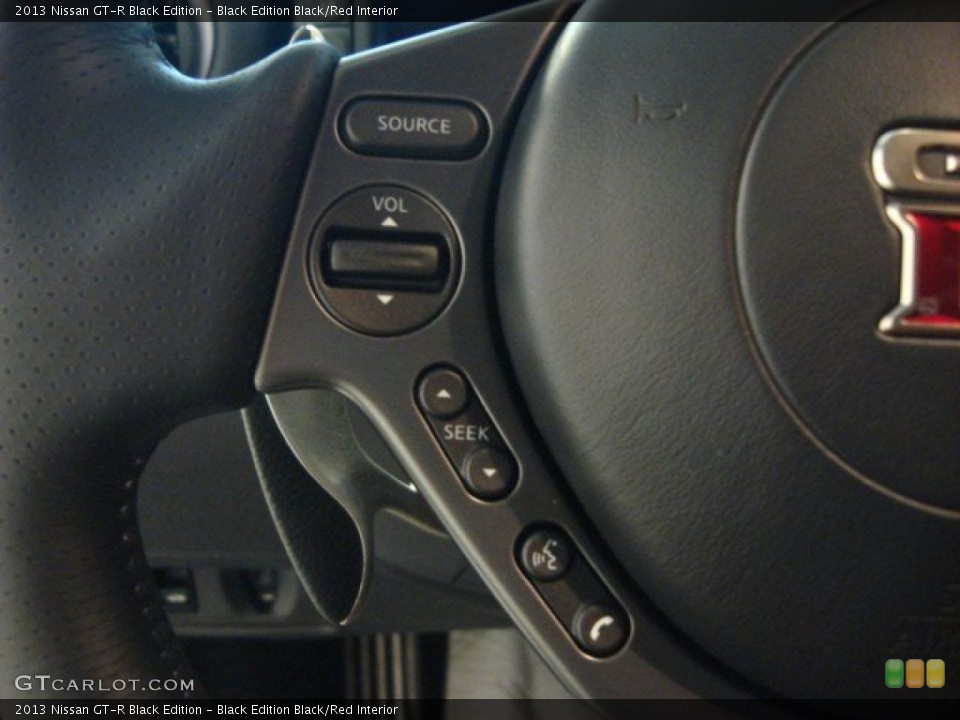 Black Edition Black/Red Interior Controls for the 2013 Nissan GT-R Black Edition #69918458