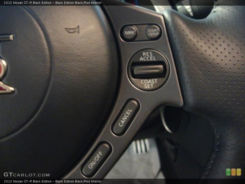 Black Edition Black/Red Interior Controls for the 2013 Nissan GT-R Black Edition #69918467