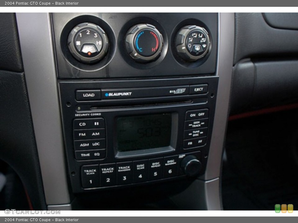 Black Interior Controls for the 2004 Pontiac GTO Coupe #69920816