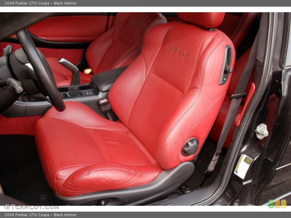 Black Interior Front Seat for the 2004 Pontiac GTO Coupe #69920837