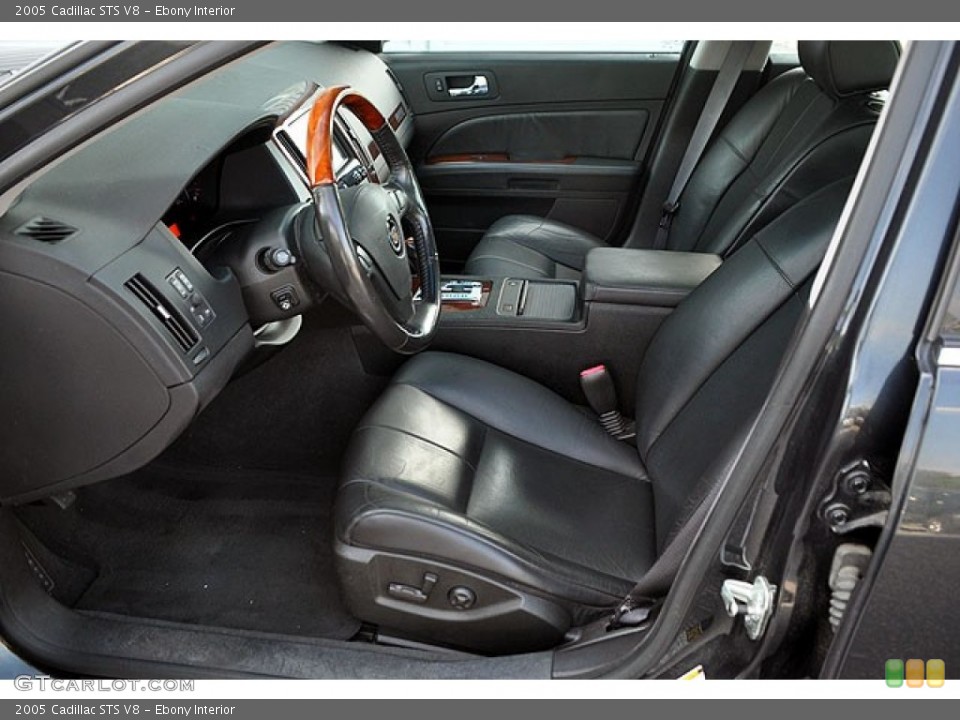 Ebony Interior Front Seat for the 2005 Cadillac STS V8 #69924164