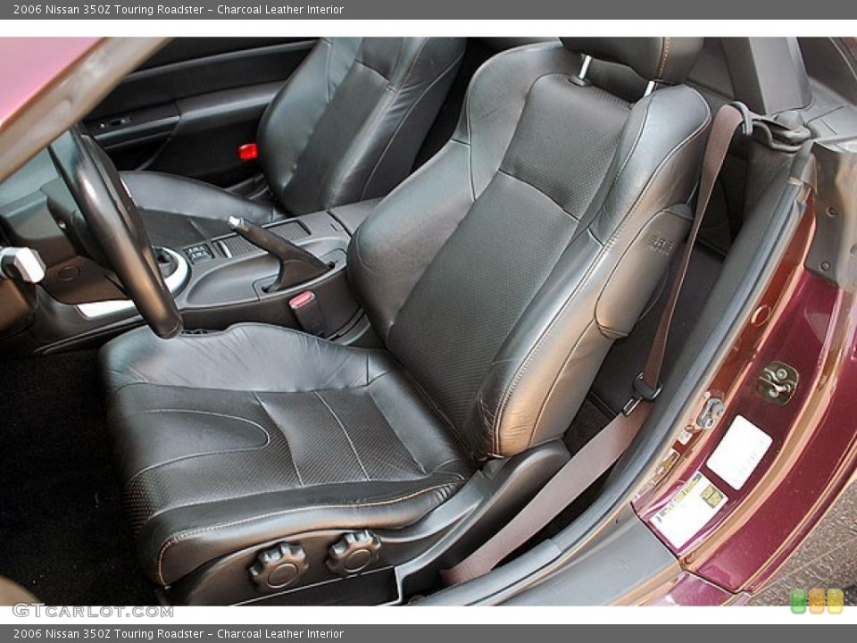 Charcoal Leather Interior Front Seat for the 2006 Nissan 350Z Touring Roadster #69924409