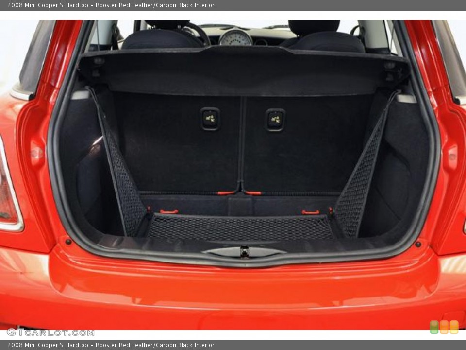 Rooster Red Leather/Carbon Black Interior Trunk for the 2008 Mini Cooper S Hardtop #69929894