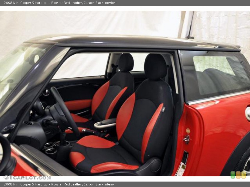 Rooster Red Leather/Carbon Black Interior Photo for the 2008 Mini Cooper S Hardtop #69929945
