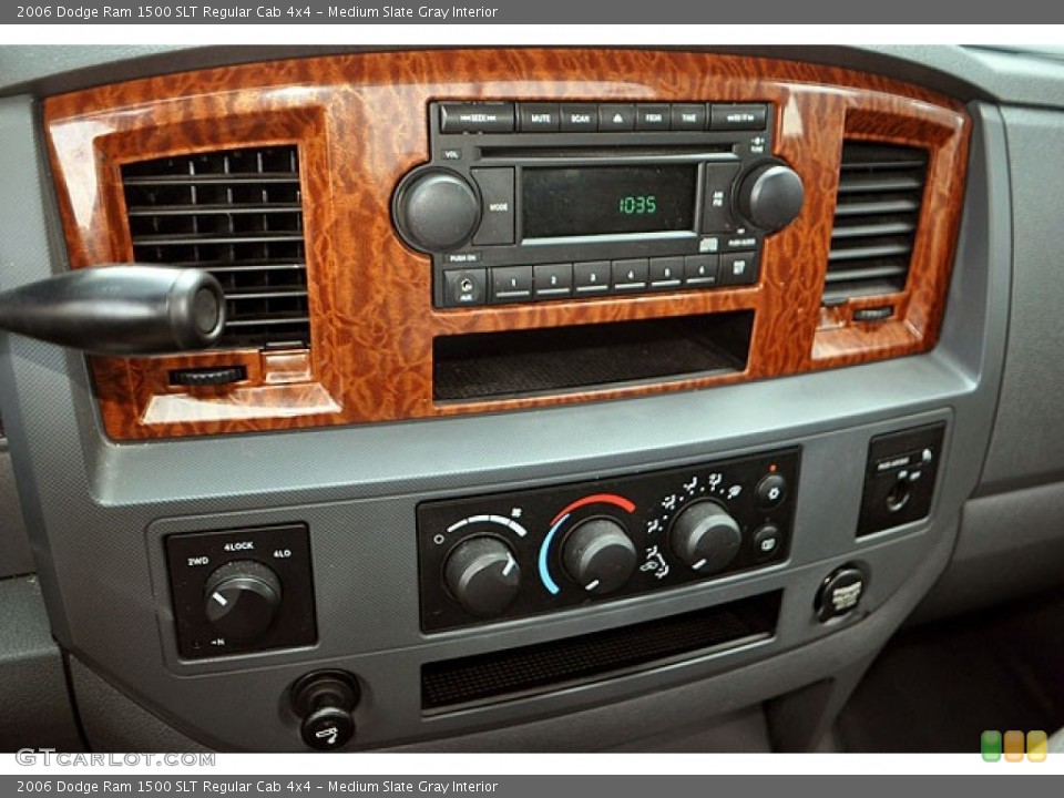 Medium Slate Gray Interior Controls for the 2006 Dodge Ram 1500 SLT Regular Cab 4x4 #69930011