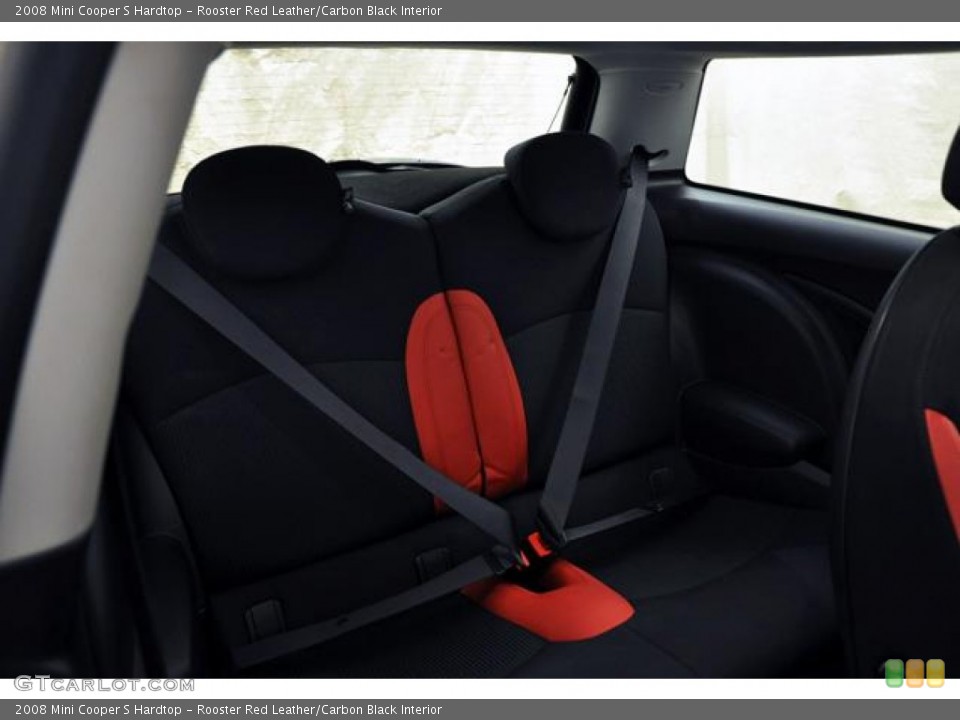 Rooster Red Leather/Carbon Black Interior Photo for the 2008 Mini Cooper S Hardtop #69930083