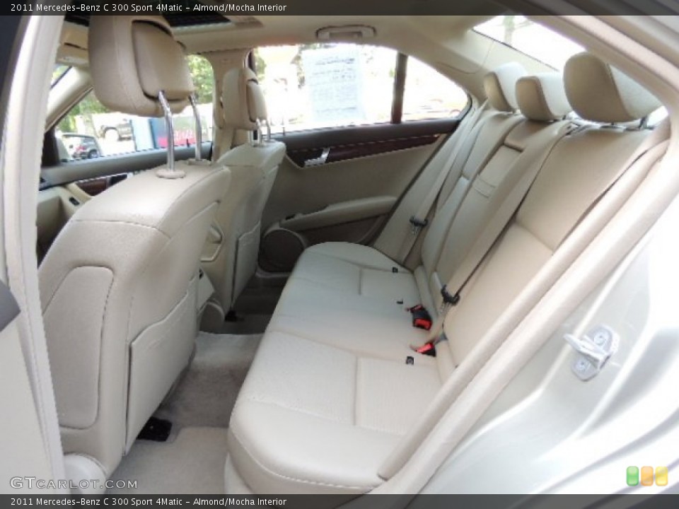 Almond/Mocha Interior Rear Seat for the 2011 Mercedes-Benz C 300 Sport 4Matic #69932300