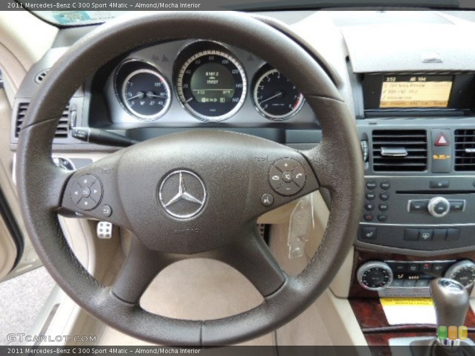 Almond/Mocha Interior Steering Wheel for the 2011 Mercedes-Benz C 300 Sport 4Matic #69932378