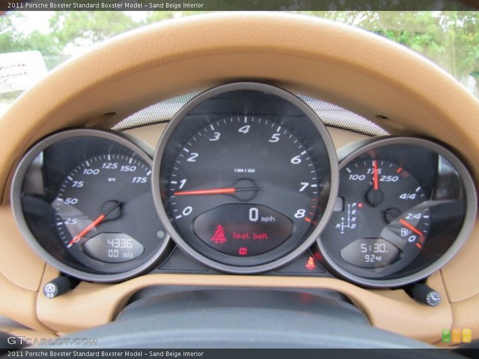Sand Beige Interior Gauges for the 2011 Porsche Boxster  #69934599