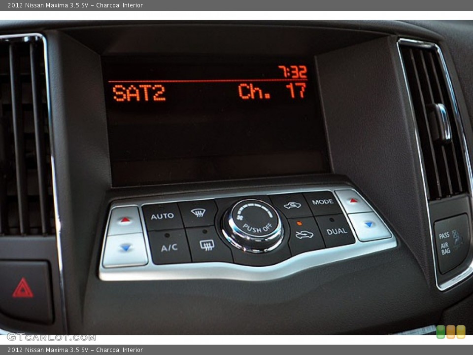 Charcoal Interior Controls for the 2012 Nissan Maxima 3.5 SV #69937061