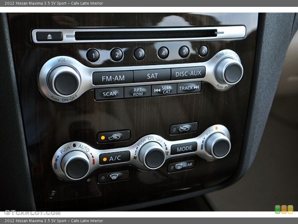 Cafe Latte Interior Controls for the 2012 Nissan Maxima 3.5 SV Sport #69937262